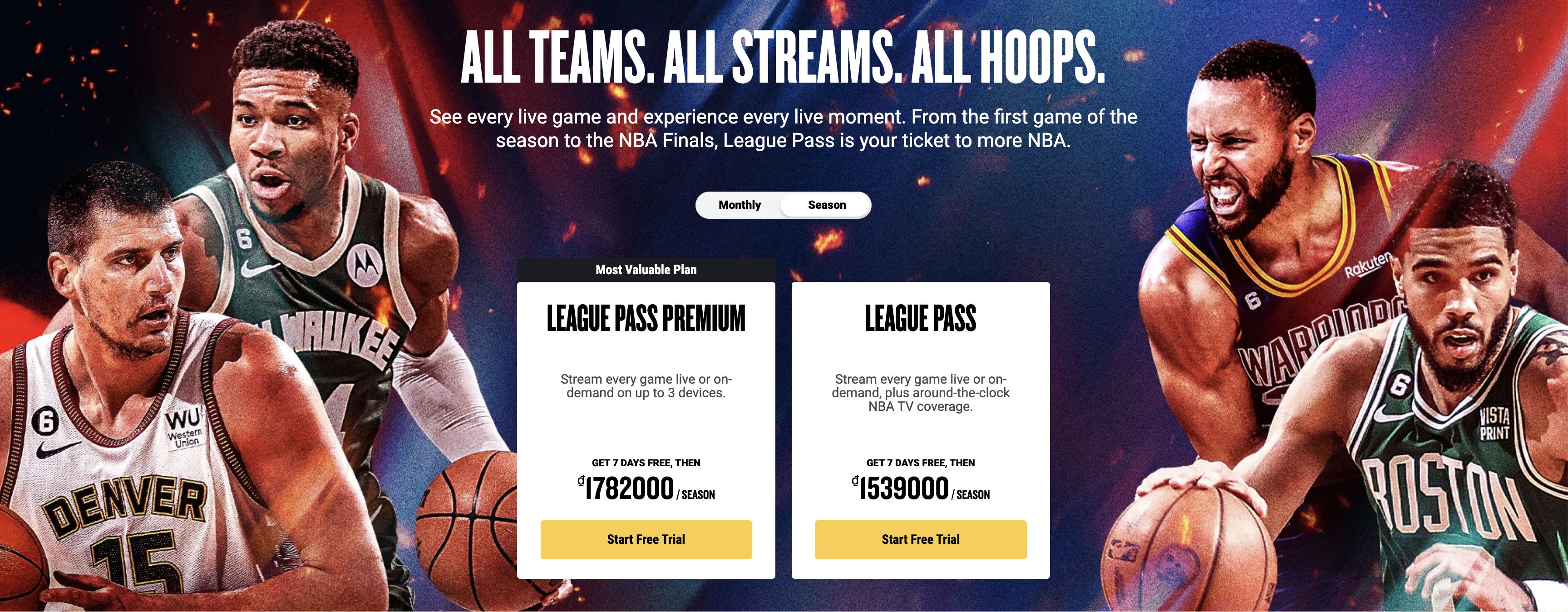 Tài khoản NBA League Pass
