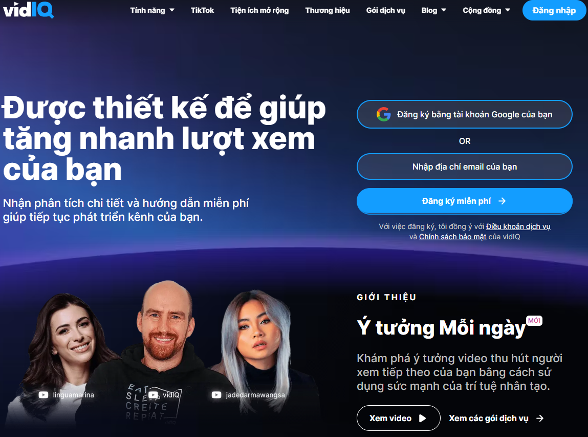 Tài khoản VidIQ Boost (1 kênh)