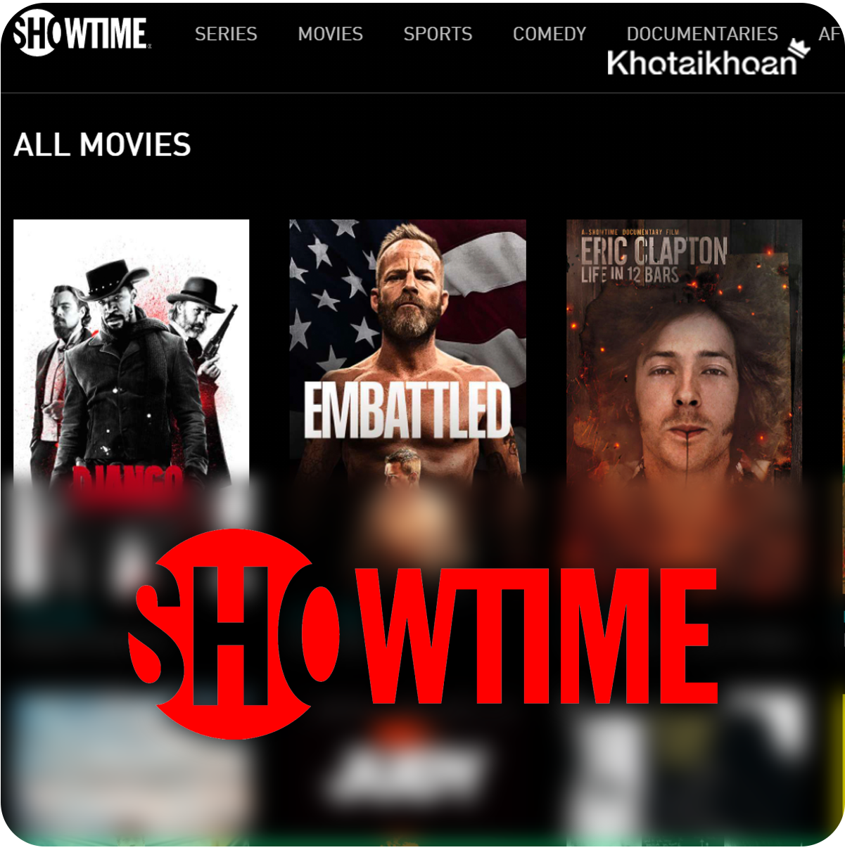 Tài khoản Showtime Premium