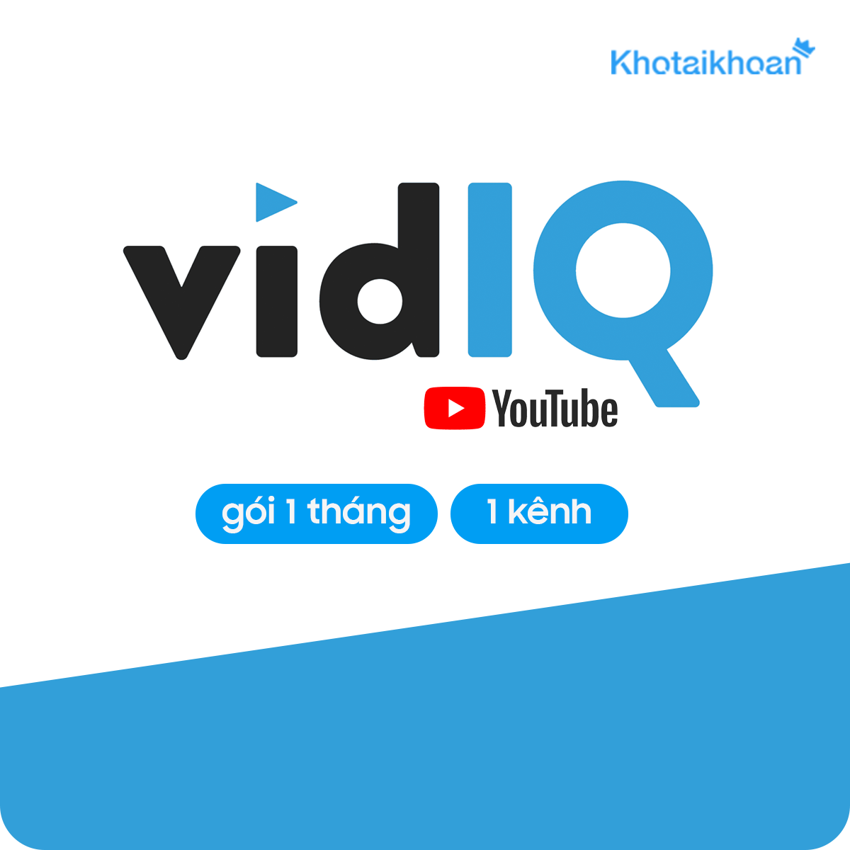 Tài khoản VidIQ Boost (1 kênh)