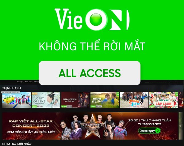 Tài khoản VieON All Access - Không thể rời mắt