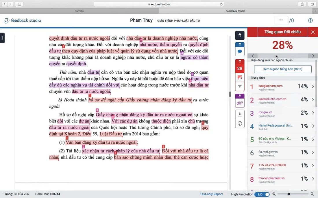 Nâng cấp Turnitin Premium chính chủ